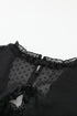 Layered Ruffled Open Back Puff Sleeve Swiss Dot Mini Dress